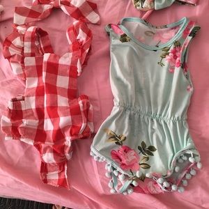 2 0/3 Month boutique rompers